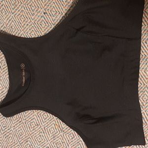 Outdoor Voices Athena Dark Black Bra / Crop Tank Top NWOT